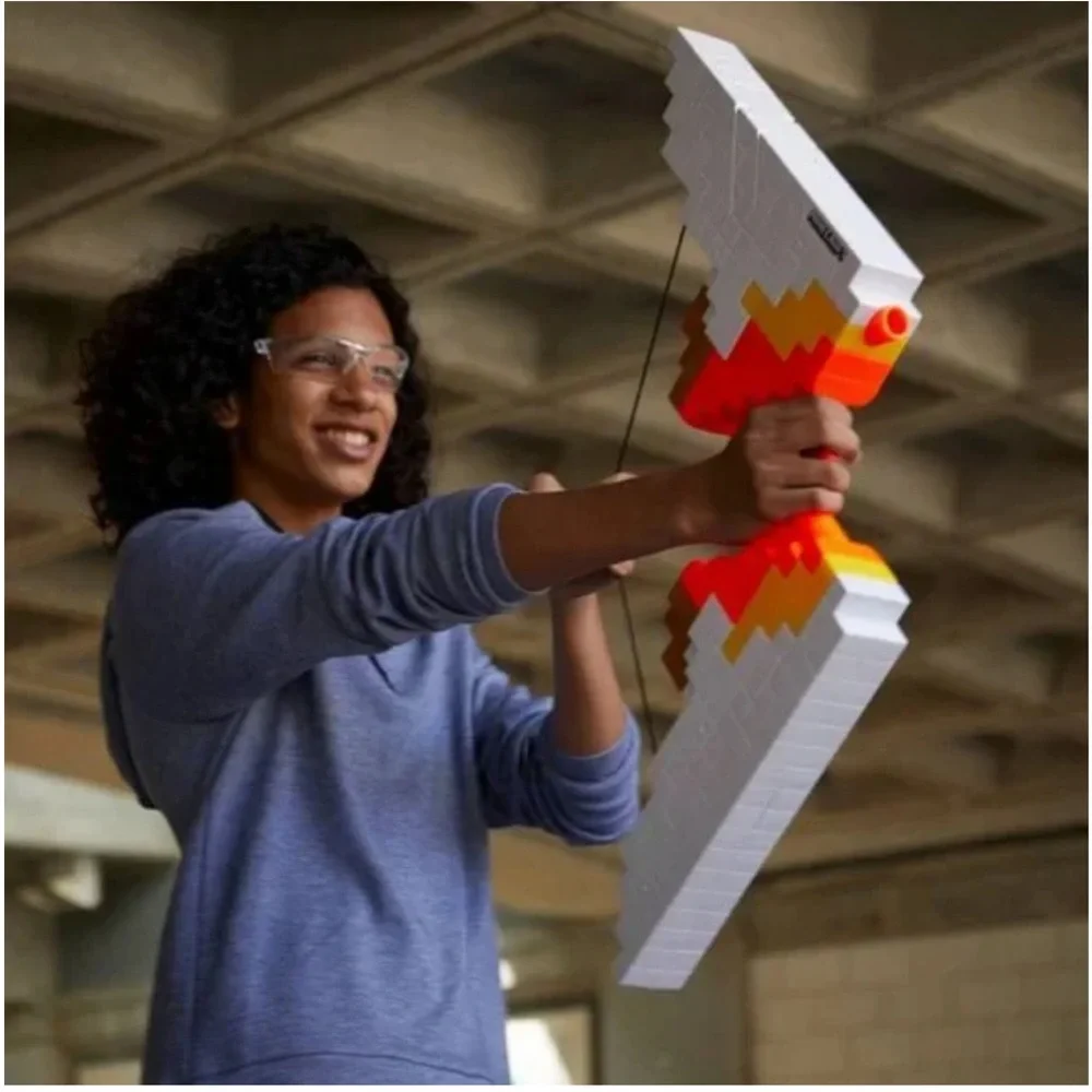 New NERF Minecraft Sabrewing Motorized Blaster Bow 8 Elite Darts 8-Dart Clip